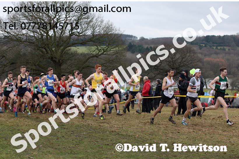 Senior men, 2018 Northern Cross Country Champs., Harewood House, Leeds. Photo: David T. Hewitson/Sports for All Pics